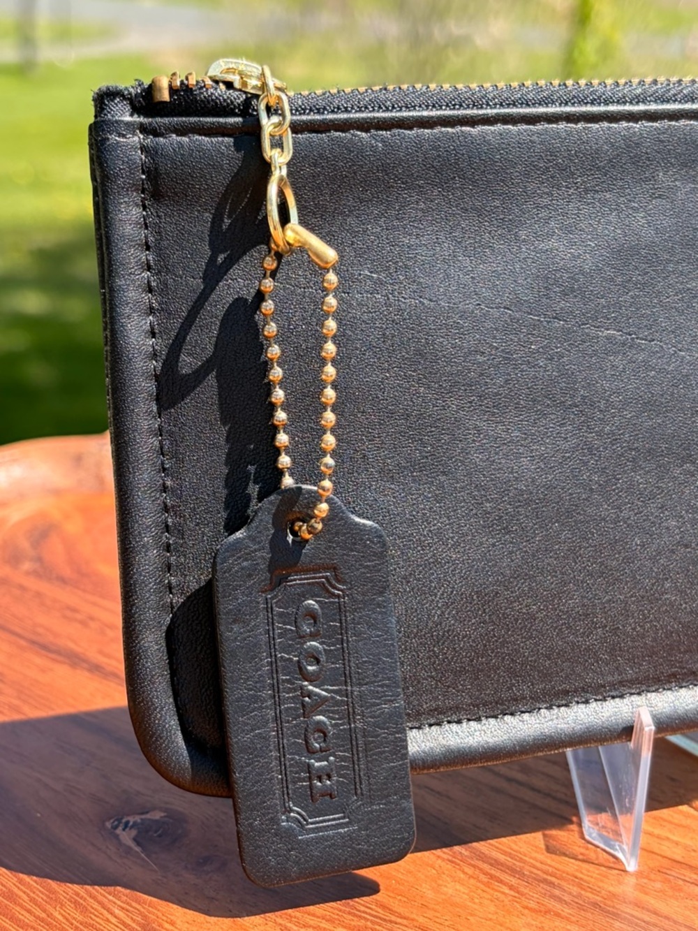 Vintage COACH Black Glovetanned Leather Skinny Case Like New - Picture 4 of 17